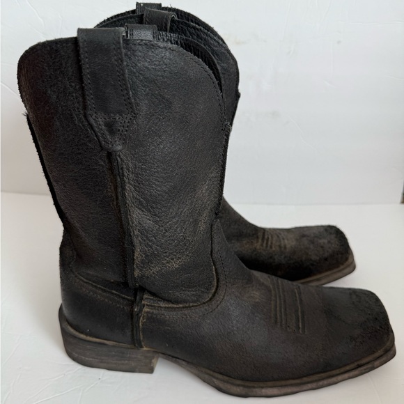 Ariat Men’s Black Leather Cowboy Boots‎ size 12 D - Picture 3 of 8